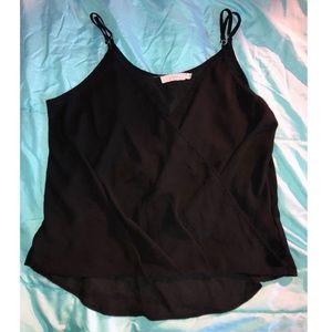 Lush Black Dressy Tank Top